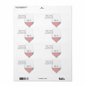 Roter Wein - Versand/Adressetiketten (Vorne)