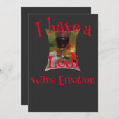 Roter Wein Vino Vino Rodelbahn mit Aussicht Einladung (Vorne/Hinten)