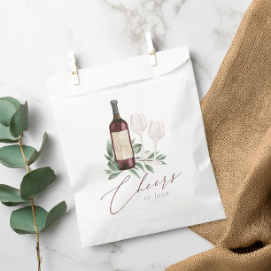 Roter Wein Wasserfarbe Botanische Feiern zur Liebe Geschenktütchen