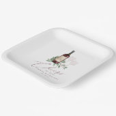 Roter Wein Wasserfarbe Botanische Feiern zur Liebe Pappteller (Gewinkelt)