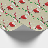 Roter Wein Weihnachten Geschenkpapier (Ecke)