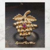 Roter Wein Weinetikett (Einzelnes Label)