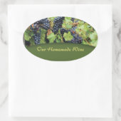 Roter Weinaufkleber Ovaler Aufkleber (Tasche)