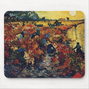 Roter Weinberg, Van Gogh, 1888 Mousepad