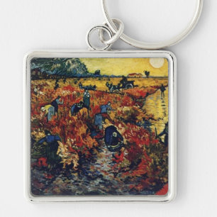 Roter Weinberg, Van Gogh, 1888 Schlüsselanhänger