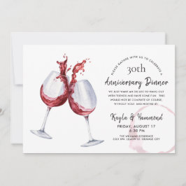 Roter Weinkeller Jubiläumsfeier Abendessen I Einladung