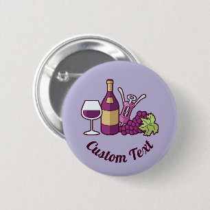 Roter Weinknopf Button