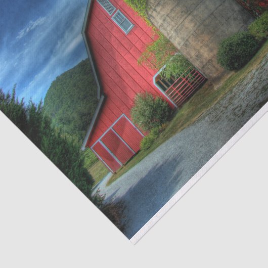 Roter Weinstall im Sturmhimmel Seidenpapier (Ausschnitt)