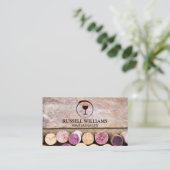 Roter Weinstock Weinglas | Korken an der Tabelle Visitenkarte (Stehend Vorderseite)