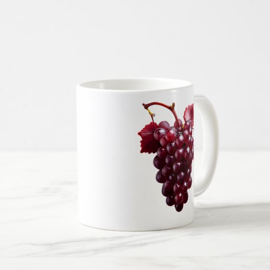 Roter Weintrauben Kaffeetasse (VorderseiteRechts)