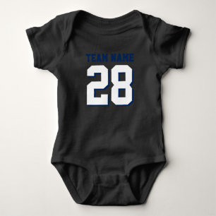 Roter weißer blauer Fußball Jersey trägt Baby Strampler