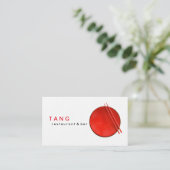 Roter weißer chinesischer asiatischer visitenkarte (Stehend Vorderseite)