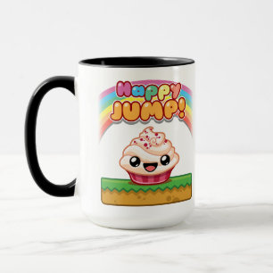 Roter/Weißer Cupcake - Happy Jump Tasse