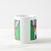 Roter/weißer englischer Bullterrier Kaffeetasse (Mittel)