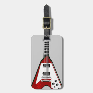 Roter/weißer Gepäckanhänger der vektorgitarre