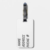 Roter/weißer Gepäckanhänger der vektorgitarre (Rückseite vertikal)