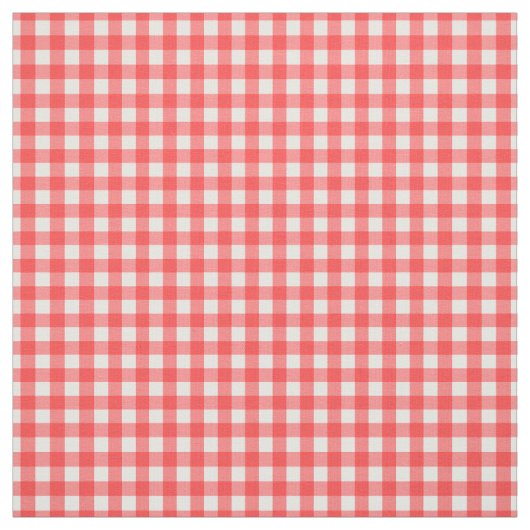 Roter weißer Gingham-klassisches Karo-Muster Stoff (Muster)