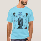 Roter Weißer Glanz blauer Horizont T-Shirt (Vorderseite)