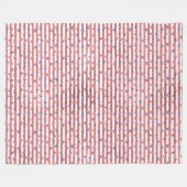 Roter Weißer Glitzer Blaue Stars Streifen Fleecedecke (Vorderseite (Horizontal))