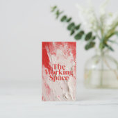 Roter, weißer Impasto-Malstil Visitenkarte (Stehend Vorderseite)