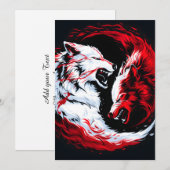 Roter Weißer Kosmischer Wolf Krieger Ankündigung (Vorne/Hinten)