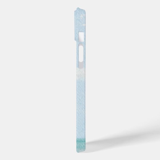 Roter weißer Leuchtturm Sandstrand Aquarell Case-Mate iPhone Hülle (Rückseite / Links)