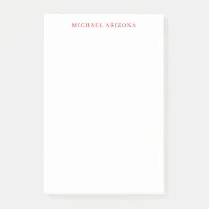 Roter Weißer Minimalistischer Einfacher Moderner E Post-it Klebezettel