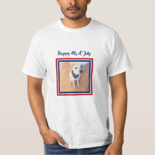 Roter, weißer, Niedlicher, blauer Welpenhund 4. Ju T-Shirt