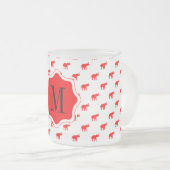 Roter Weißer Punkt Mattglastasse (VorderseiteRechts)