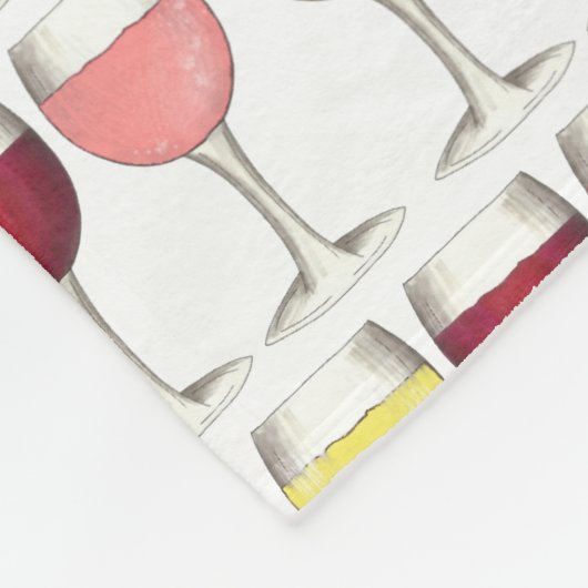 Roter Weißer Rosé Weinkeller Weinkultur und Erde Fleecedecke (Ecke)