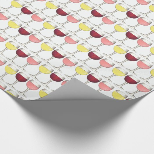 Roter Weißer Rosé Weinkeller Weinkultur und Erde Geschenkpapier (Ecke)