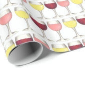 Roter Weißer Rosé Weinkeller Weinkultur und Erde Geschenkpapier (Rolleneckpunkt)