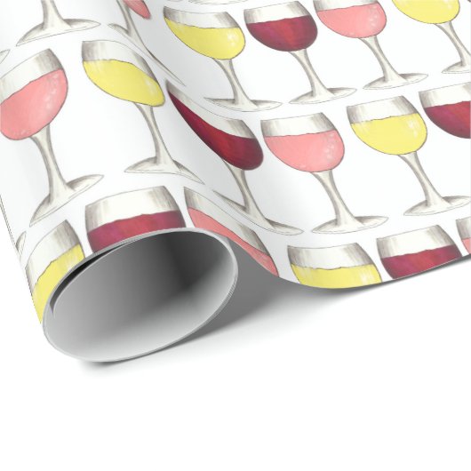 Roter Weißer Rosé Weinkeller Weinkultur und Erde Geschenkpapier (Rolleneckpunkt)