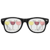 Roter Weißer Rosé Weinkeller Weinkultur und Erde Partybrille (Vorderseite)