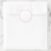 Roter weißer Rundkleber mit Spitzbrille Runder Aufkleber (Tasche)