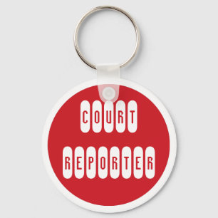 Roter weißer Schlüsselanhänger des Proud Court Rep