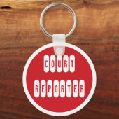 Roter weißer Schlüsselanhänger des Proud Court Rep (Vorderseite)