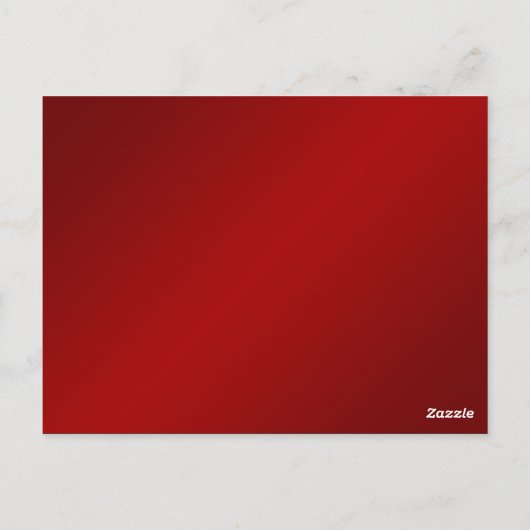 Roter Weißer Schneeflocken Winter Hochzeit Tischnu Postkarte (Rückseite)