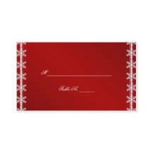 Roter Weißer Schneeflocken Winter Hochzeiten Platz