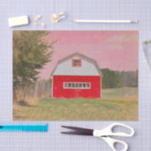 Roter Weißer Stall Rosa Himmel Seidenpapier (Handwerk)
