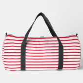 Roter weißer Streifen Duffle Bag (Vorderseite)