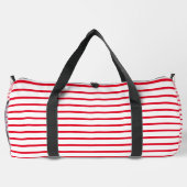 Roter weißer Streifen Duffle Bag (Rückseite)