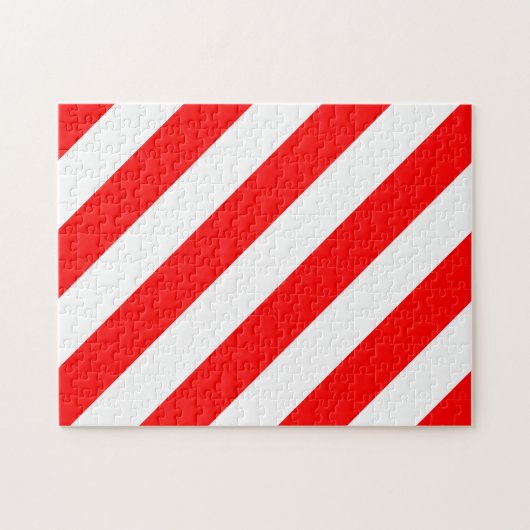 Roter weißer Streifen frustrierend Puzzle (Horizontal)