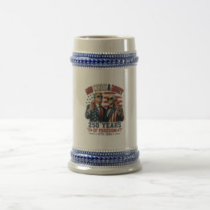 Roter Weißer Trinkender Trump George Washington 25 Bierglas