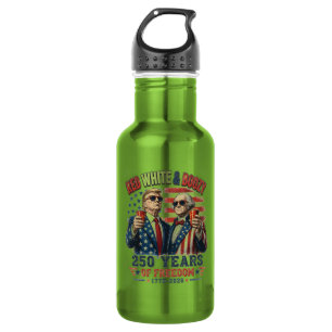 Roter Weißer Trinkender Trump George Washington 25 Edelstahlflasche