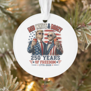 Roter Weißer Trinkender Trump George Washington 25 Ornament