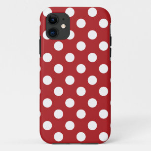 Roter weißer Tupfen Case-Mate iPhone Hülle