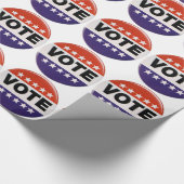 Roter weißer u. blauer Abstimmungs-Entwurf Geschenkpapier (Ecke)