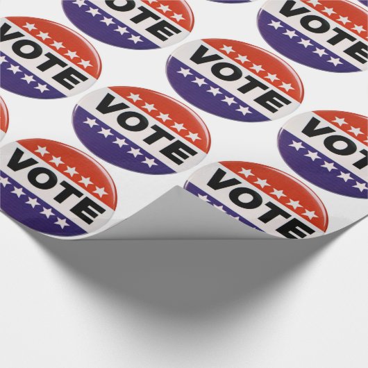 Roter weißer u. blauer Abstimmungs-Entwurf Geschenkpapier (Ecke)