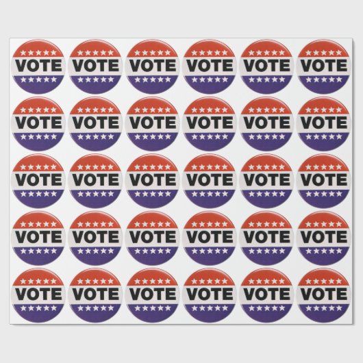 Roter weißer u. blauer Abstimmungs-Entwurf Geschenkpapier (Flach)